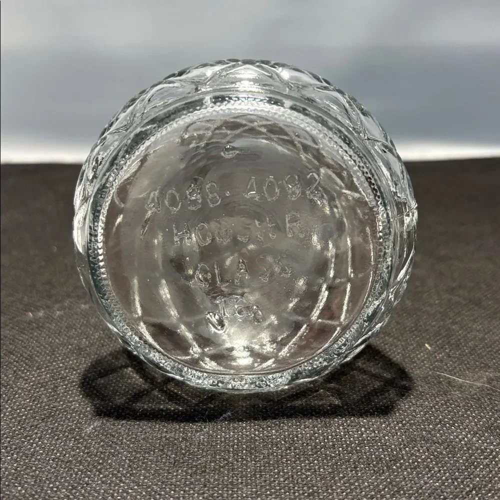 Tall Diamond Pattern Glass Vase